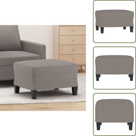 Muebles de sala - vidaXL Reposapiés de tela gris taupe 60x50x41 cm - Muebles modernos