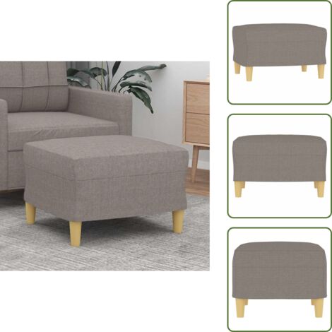 Muebles de sala - vidaXL Reposapiés de tela gris taupe 60x50x41 cm - Muebles modernos
