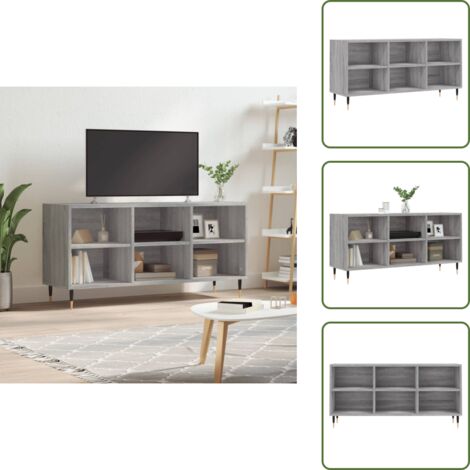 Muebles de salón - vidaXL Mueble de TV madera de ingeniería gris Sonoma 103,5x30x50 cm - Muebles de dormitorio