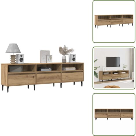 Muebles de salón - vidaXL Mueble de TV madera de ingeniería roble artisan 150x30x44,5 cm - Muebles de dormitorio