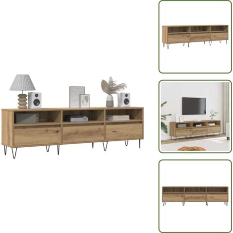Muebles de salón - vidaXL Mueble de TV madera de ingeniería roble artisan 150x30x44,5 cm - Muebles de dormitorio