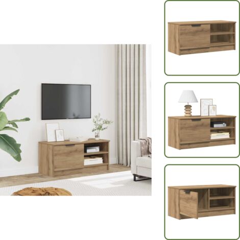Muebles de salón - vidaXL Mueble de TV madera de ingeniería roble artisan 80x35x36,5 cm - Muebles de dormitorio