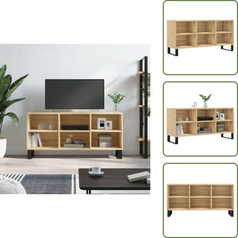 Muebles de salón - vidaXL Mueble de TV madera de ingeniería roble Sonoma 103,5x30x50 cm - Muebles de dormitorio