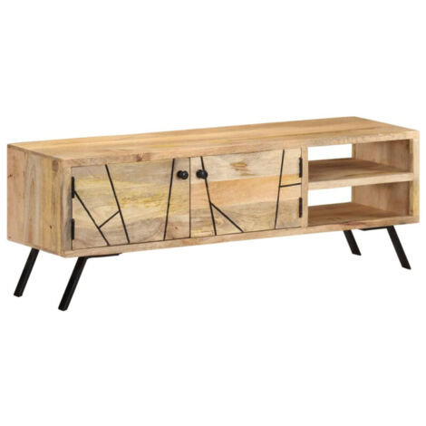 Muebles de TV 110x30x40 cm Madera de manguera masiva