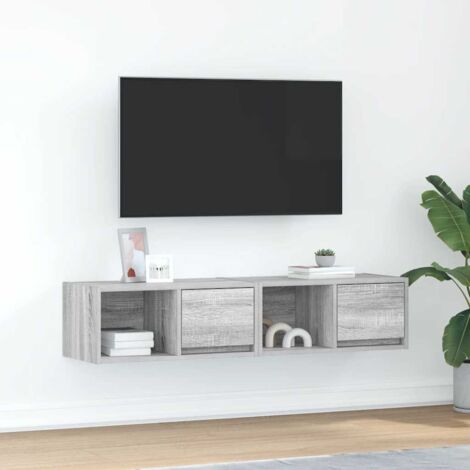 Muebles de TV 2 uds madera ingeniería gris 60x31x25,5 cm