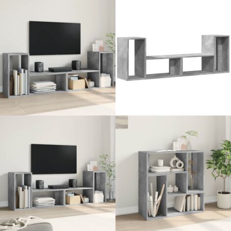 Muebles de TV 2 uds madera ingeniería gris hormigón 75x30x50 cm - Almacenamiento - Muebles de sala