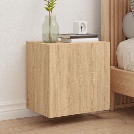 Muebles de TV de pared 2 uds madera roble 40,5x30x40 cm