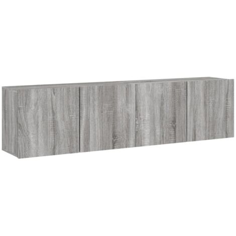 Muebles de TV de pared Estante multimedia Aparador TV Comedor Salón Dormitorio 2 piezas Sonoma 80 x 30 x 41 cm Gris 020029017