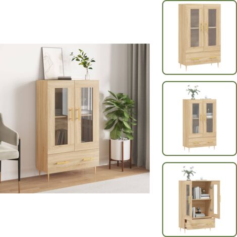 Muebles decorativos - vidaXL Aparador alto madera de ingeniería roble Sonoma 69,5x31x115 cm - Aparador moderno