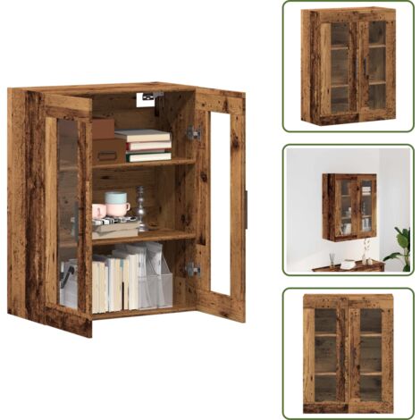 Muebles decorativos - vidaXL Aparador de madera de ingeniería envejecida 69,5x34x90 cm - Armario de cocina