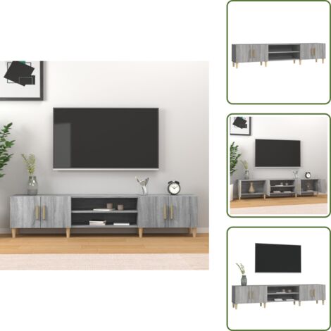 Muebles decorativos - vidaXL Mueble para TV madera contrachapada gris Sonoma 180x31,5x40 cm - Soporte de TV