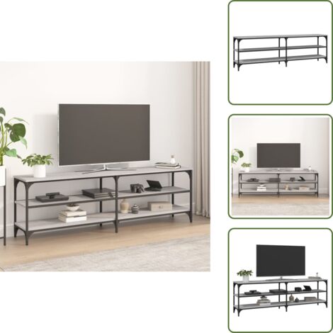 Muebles industriales - vidaXL Mueble de TV madera contrachapada gris Sonoma 160x30x50 cm - Estantería gris