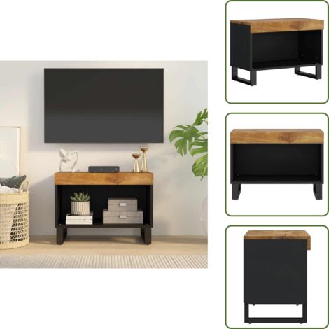 Muebles industriales - vidaXL Mueble de TV madera maciza de mango 60x33x43,5 cm - Soporte de TV