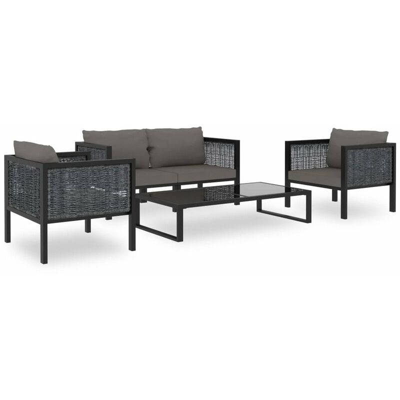 

Happyshopping - Muebles jde ardin 5 pzas y cojines ratan sintetico antracita