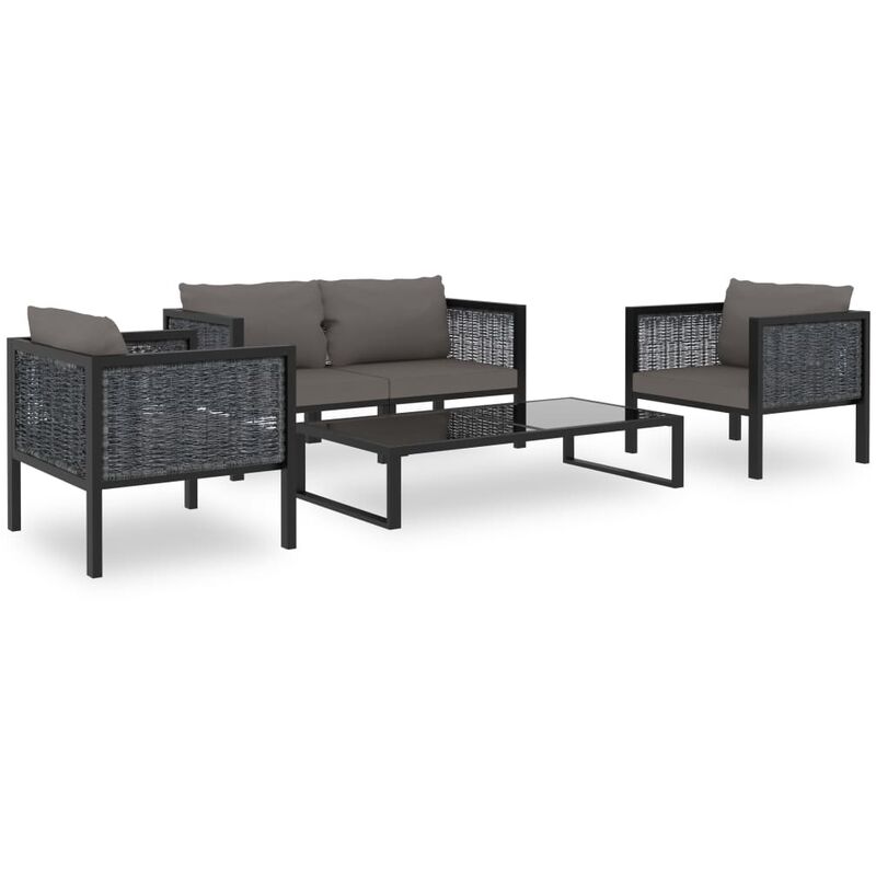 

Muebles jde ardín 5 pzas y cojines ratán sintético antracita - Antracita