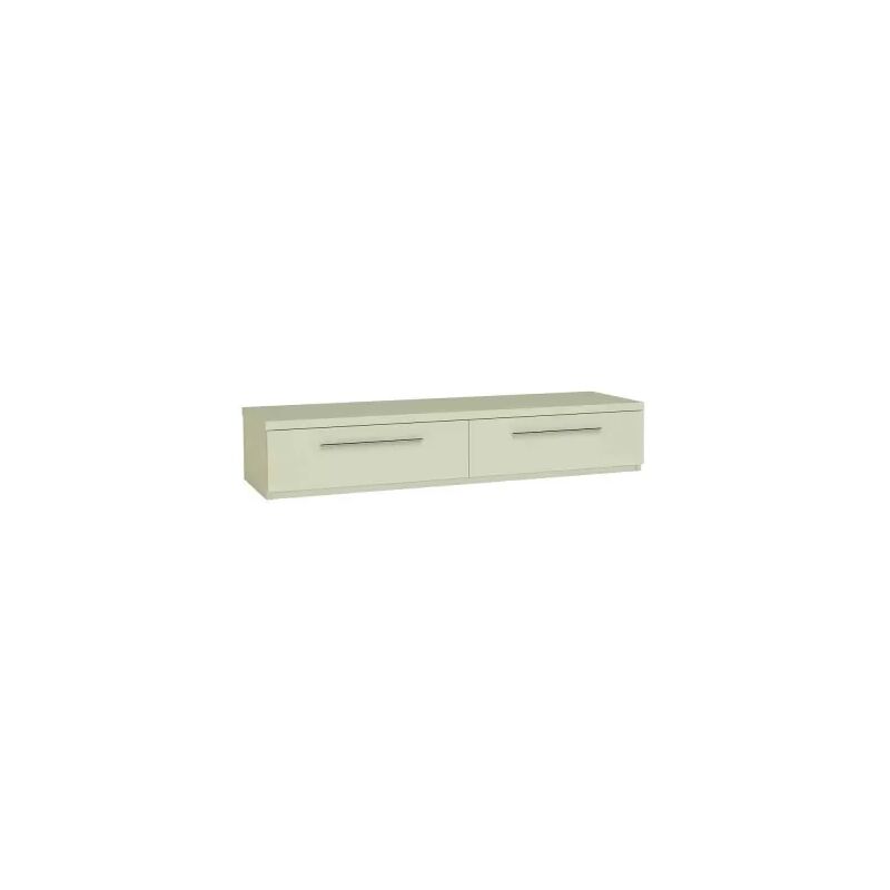 

Muebles - Módulo TV Bajo 2 Cajones Blanco Brillo