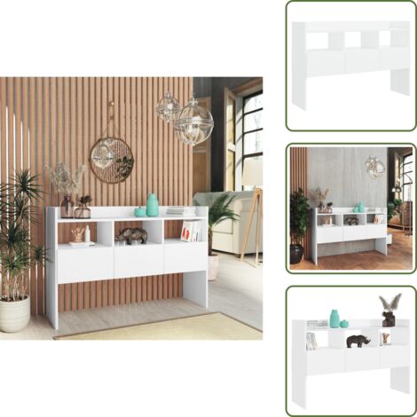 Muebles modernos - vidaXL Aparador de madera contrachapada blanco 105x30x70 cm - Muebles de madera contrachapada