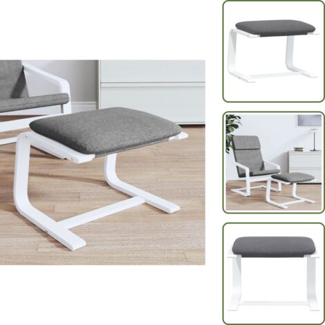 Muebles modernos - vidaXL Reposapiés de tela gris oscuro 51x41x40 cm - Muebles de pie
