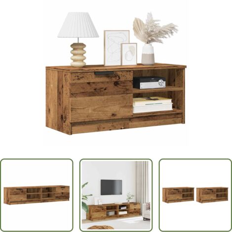 Muebles para sala -  Muebles para TV 2 uds madera contrachapada envejecida