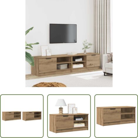 Muebles para sala -  Muebles para TV 2 uds madera roble artisan 80x35x36,5 cm