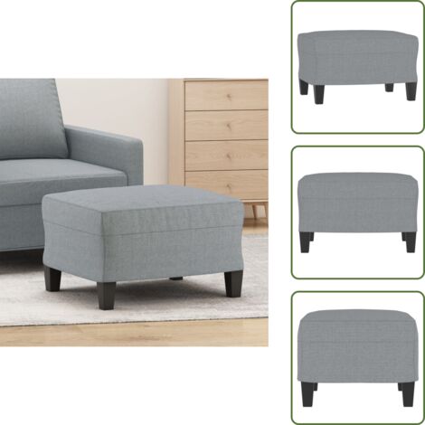 Muebles para sala - vidaXL Reposapiés de tela gris claro 60x50x41 cm - Muebles modernos