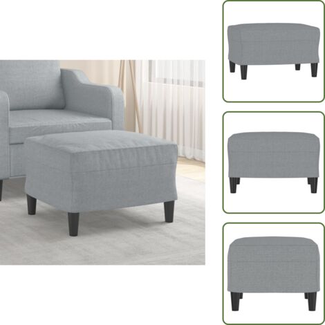 Muebles para sala - vidaXL Reposapiés de tela gris claro 60x50x41 cm - Muebles modernos