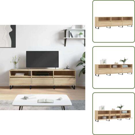 Muebles para salón - vidaXL Mueble de TV madera contrachapada roble Sonoma 150x30x44,5 cm - Muebles para dormitorio