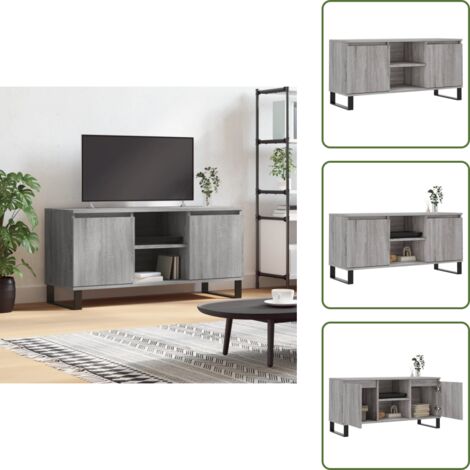 Muebles para salón - vidaXL Mueble de TV madera de ingeniería gris Sonoma 104x35x50 cm - Muebles para dormitorio