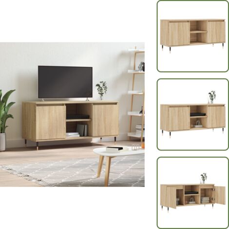 Muebles para salón - vidaXL Mueble de TV madera de ingeniería roble Sonoma 104x35x50 cm - Muebles para dormitorio