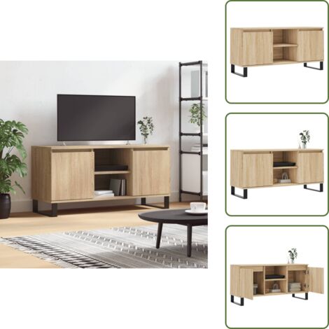 Muebles para salón - vidaXL Mueble de TV madera de ingeniería roble Sonoma 104x35x50 cm - Muebles para dormitorio