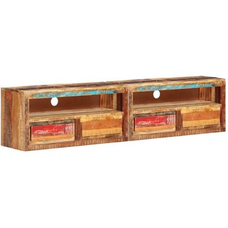 Muebles para TV 2 uds madera maciza reciclada 88x30x40 cm vidaXL