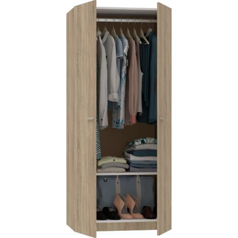 MUEBLES PITARCH Armario 2 Puertas Tibet Roble Cambrian - ref: 6106-AR