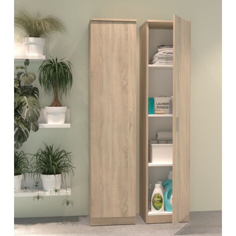 MUEBLES PITARCH Armario Multiusos 1 Puerta Roble Cambrian - ref: 6115-AR