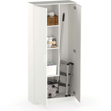MUEBLES PITARCH Armario Multiusos Escobero Blanco - ref: 1113-AR