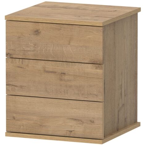 MUEBLES PITARCH Mesita 3 Cajones Dana Roble gold - ref: 14036-ME