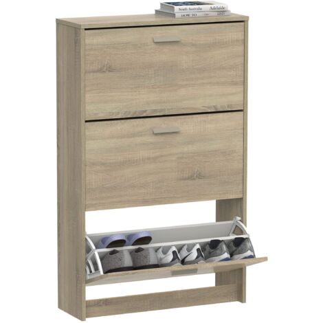 MUEBLES PITARCH Zapatero 3 Puertas Tibet Roble Cambrian - ref: 6152-ZA