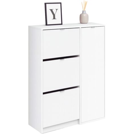 MUEBLES PITARCH Zapatero Botero Trevi Blanco alto brillo - ref: 3856-ZA