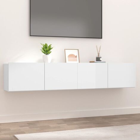 Maison Exclusive Mueble expositor madera maciza de paulownia blanco  46x24x140 cm