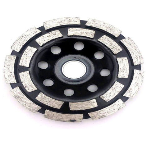 Muela abrasiva de diamante para mármol y hormigón, parte pulida, doble hilera de discos abrasivos.