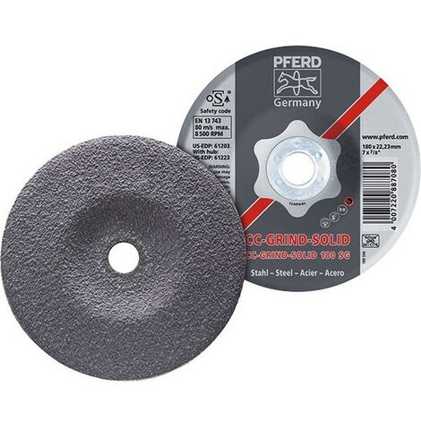 Muela CC-GRIND®-SOLID, SG-STEEL, Ø : 125 mm, velocidad máx. 12200 tr/mn