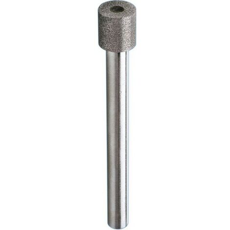 Muela diamantada en varilla cilíndrico DZY, Ø x altura : 1 x 4 mm, Largo de la mango 36 mm, mango 3 mm