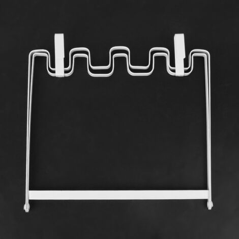 Müllbeutelhalter – Multifunktionaler Küchenorganizer mit Türclip – Weiß – Hochwertiges Eisen – Einfache Montage – Platzsparend