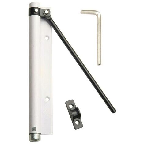 Muelle puerta wolfpack aluminio anodizado blanco (blister 1 pieza)