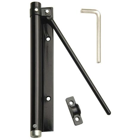 Muelle puerta wolfpack aluminio anodizado negro (blister 1 pieza)