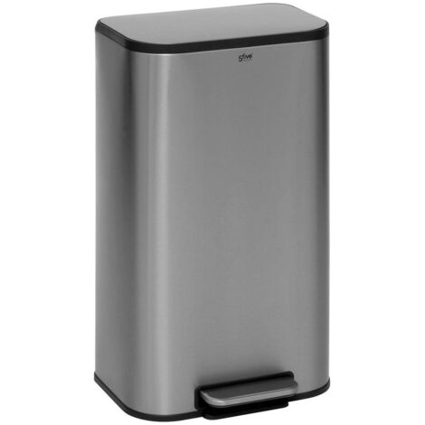Mülleimer aus edelstahl matt finish 30l - 5five