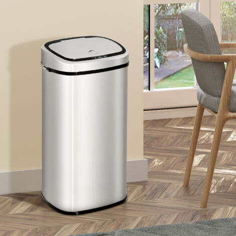 Mülleimer Automatik Abfalleimer mit Sensor, Küche, Edelstahl, Silver, 68L
