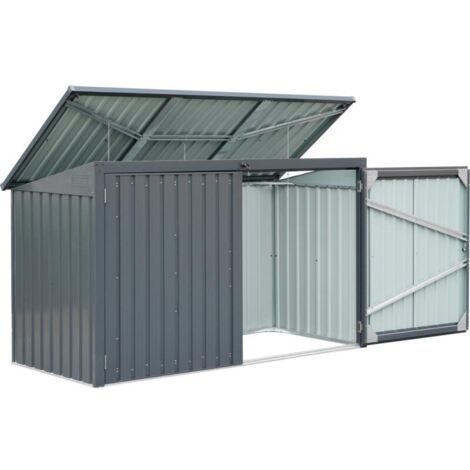 Mülleimer-Garage 3 Mülltonne 233 x 101 x 113/13STRECKE4 cm anthrazit