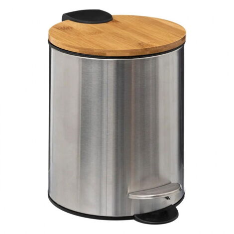 Mülleimer metall soft close 3l bambus metall - 5five