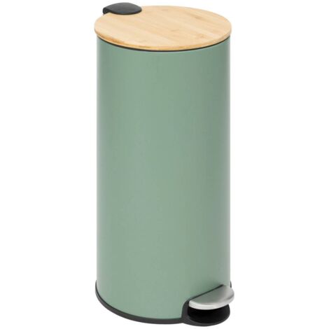 Mülleimer mit bambusdeckel 30l modern color grün - 5five