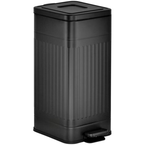 Mülleimer nova mit pedal 30l schwarz 35x27x58 cm - 5five